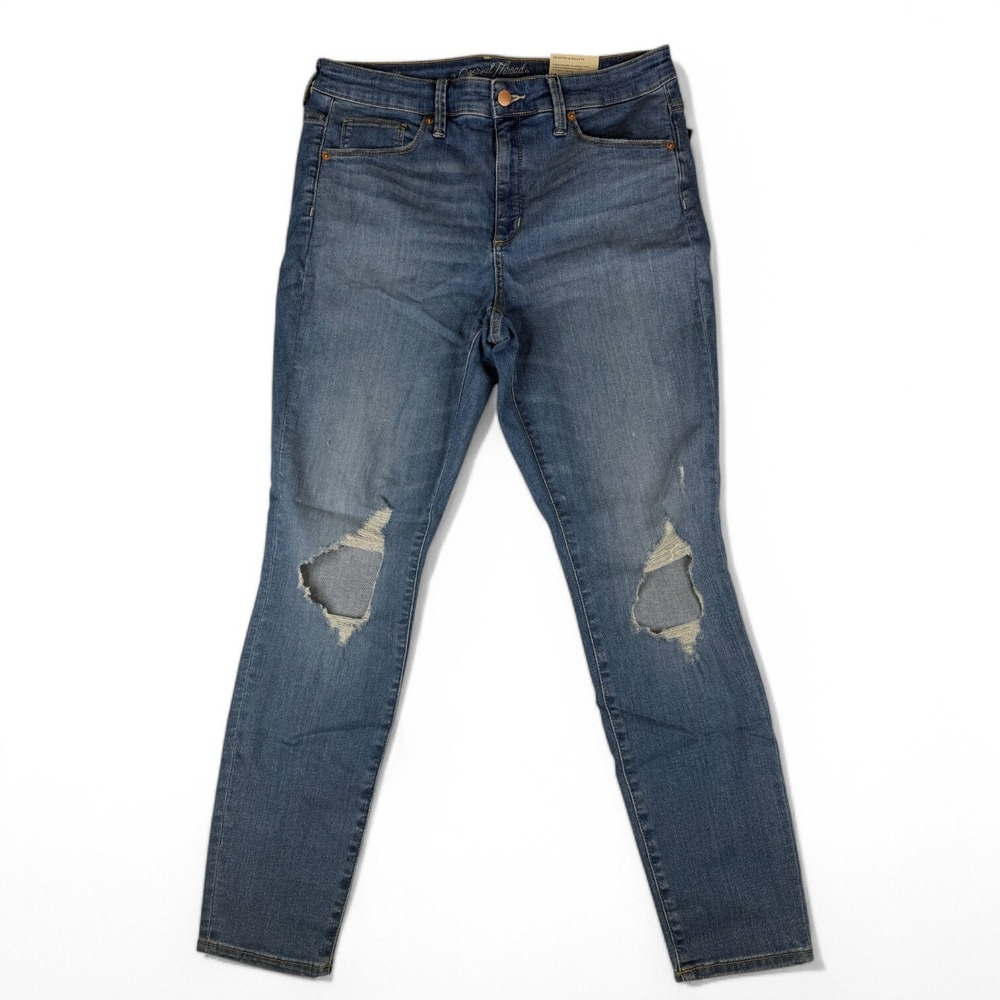 Universal Thread Womens‎ Jeans Size 14 Factory Distressed High Rise Skinny NWT